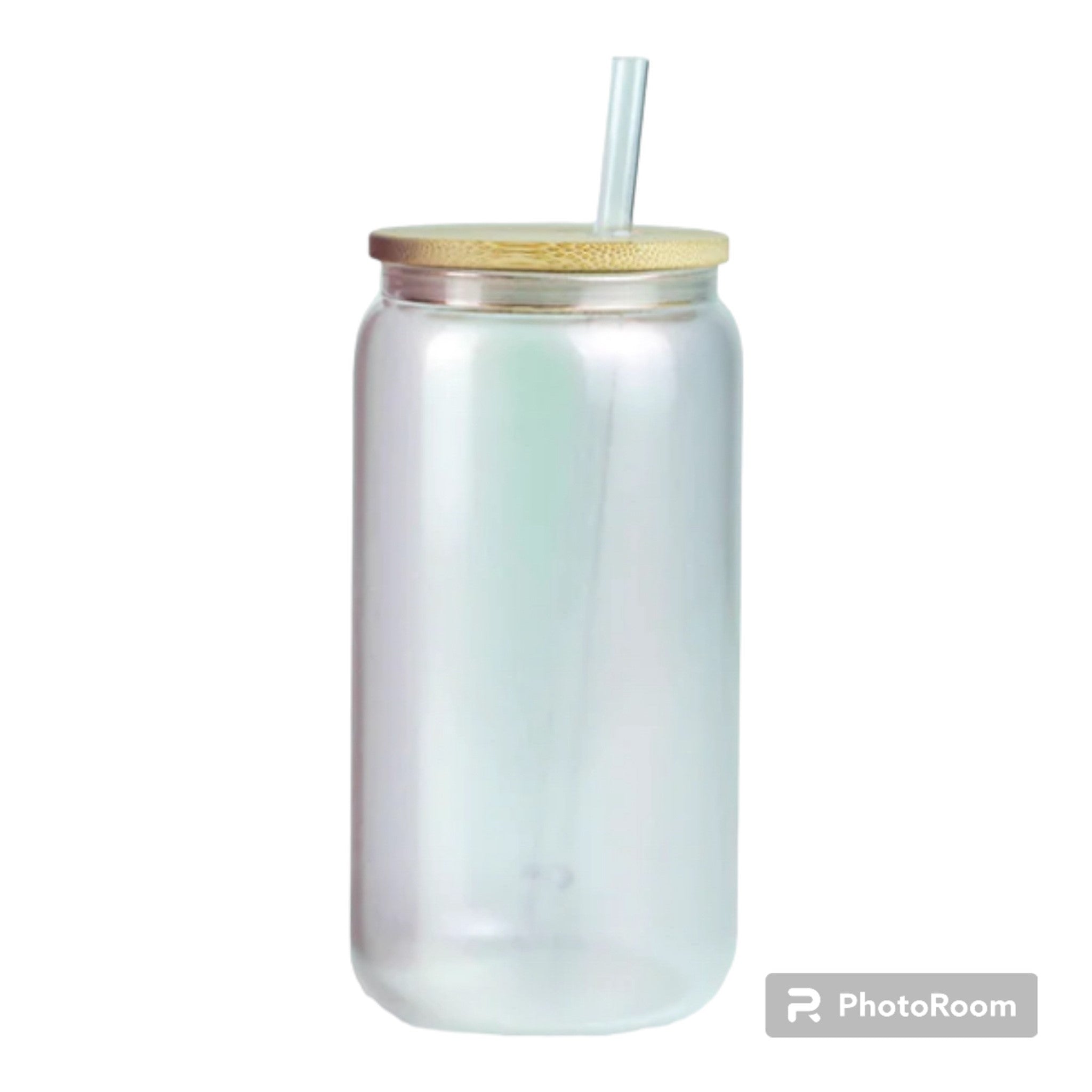 16oz Sublimatable Shimmer Glass Can